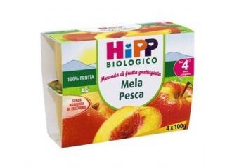 Hipp bio frutta grattuggiata mela pesca 4x100 g