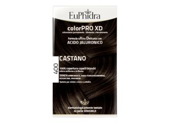 Euphidra colorpro xd 400 castano gel colorante capelli in flacone + attivante + balsamo + guanti