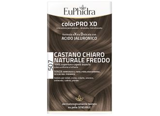 Euphidra colorpro xd 507 castano chiaro naturale f colore + attivante + balsamo + cuffia + guanti