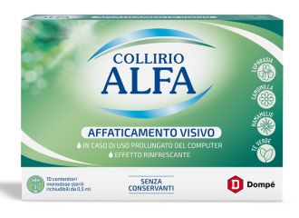 Collirio alfa affaticamento visivo 10 pezzi monodose