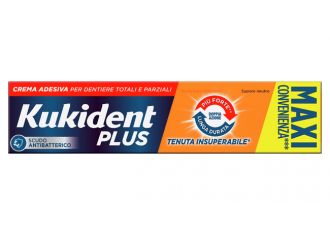 Kukident plus doppia azione tenuta insuperabile crema adesiva dentiere 65 g